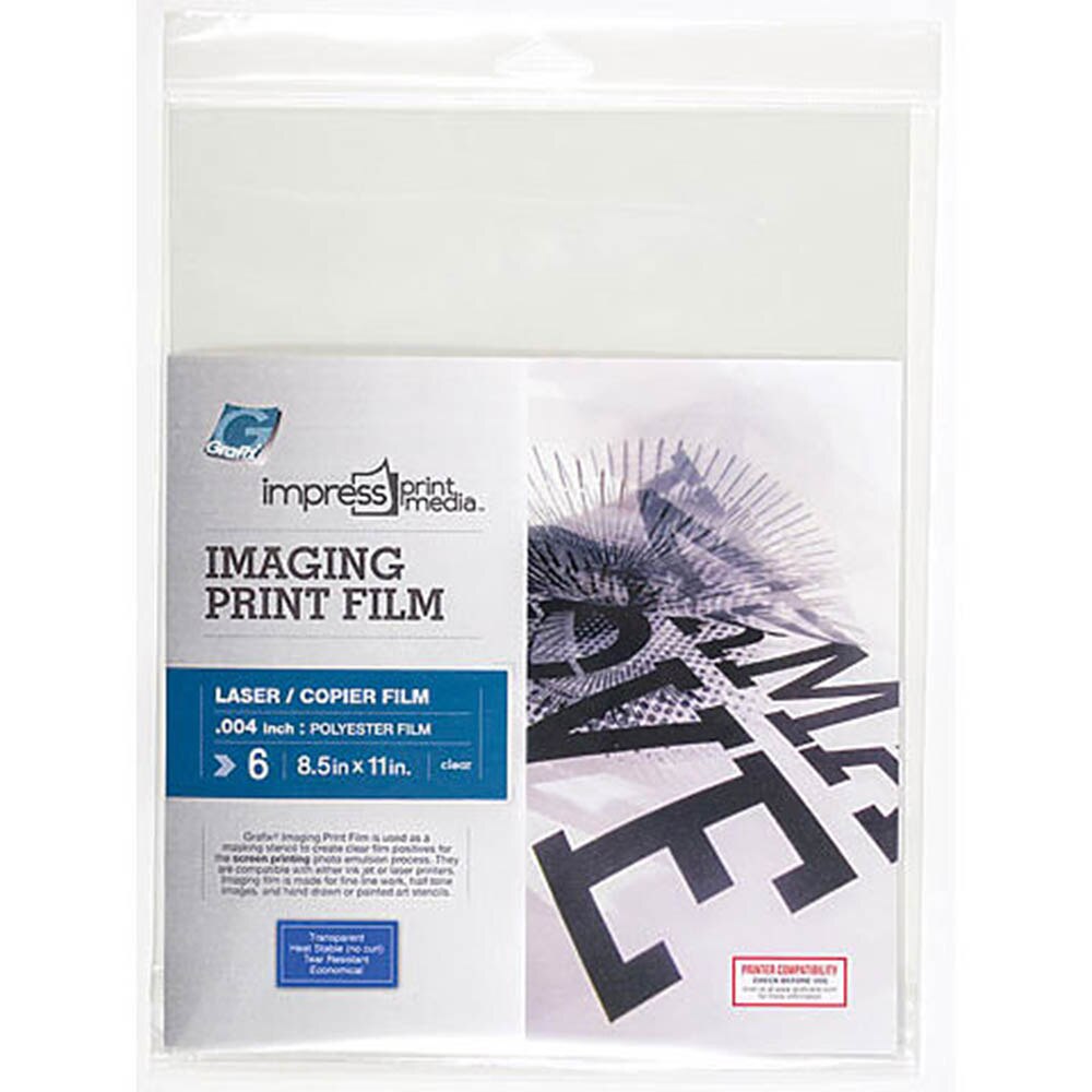 Graphix, Inkjet, Imaging, Print Film, 8.5"x11", 6 Pack